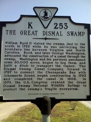 Great Dismal Swamp Marker image. Click for full size.
