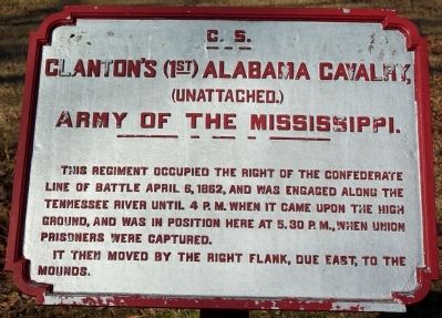 Clanton's (1st) Alabama Cavalry, Marker image. Click for full size.