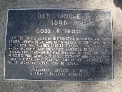 Ely House Marker image. Click for full size.