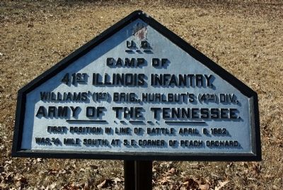 Camp of 41st Illinois Infantry Marker. Click for full size. Camp of 41st Illinois Infantry Marker image. Click for full size.