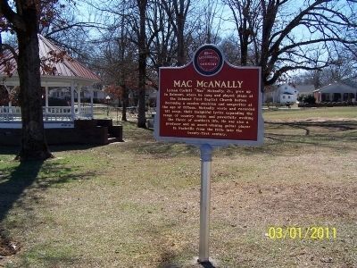 Mac McAnally Marker in C C Shook Park. Click for full size. Mac McAnally Marker in C C Shook Park image. Click for full size.