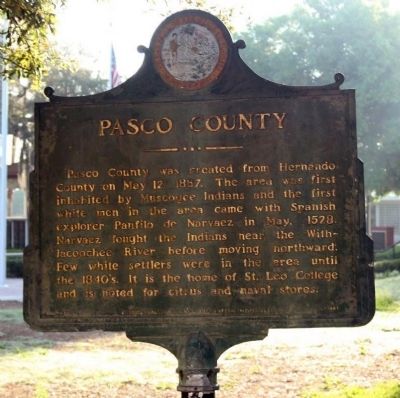 Pasco County Marker image. Click for full size.