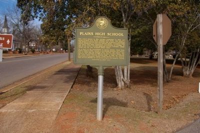 Plains High School Marker. Click for full size. Plains High School Marker image. Click for full size.