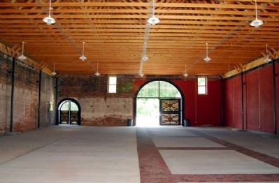Livery Stable Interior -<br>Northwest Wall and Entrance (Rear) image. Click for full size.
