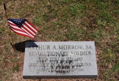 Arthur A. Morrow, Sr. Tombstone image. Click for full size.