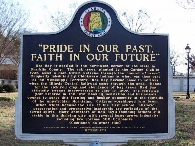 Pride in Our Past, Faith in Our Future Marker - Side A image. Click for full size.