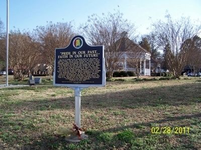Pride in Our Past, Faith in Our Future Marker in park image. Click for full size.
