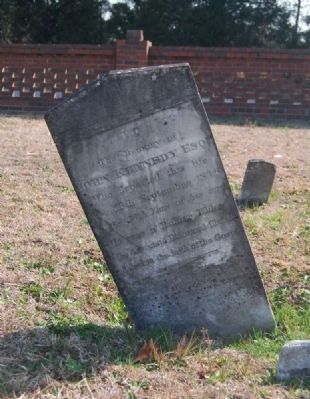 John Kennedy, Esq. Tombstone image. Click for full size.