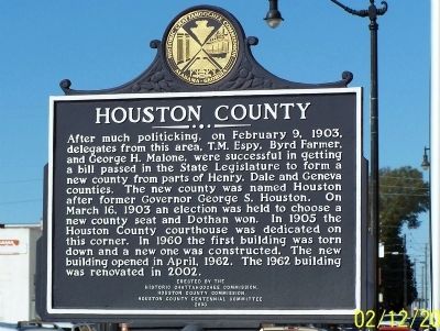 Houston County Marker image. Click for full size.