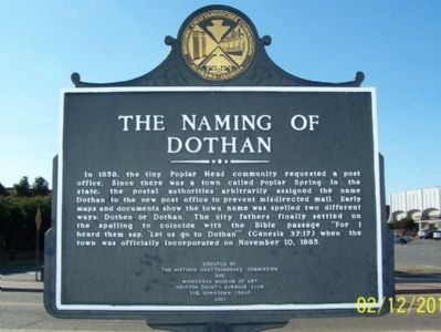 The Naming of Dothan Marker image. Click for full size.
