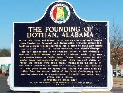 The Founding of Dothan, Alabama Marker - Side A image. Click for full size.