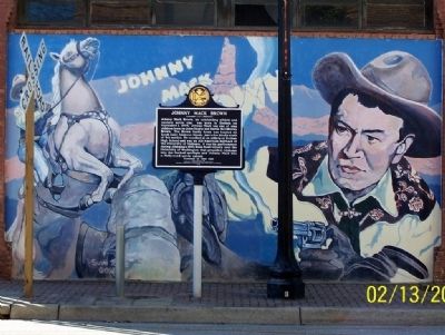 Johnny Mack Brown Marker and mural image. Click for full size.