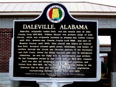 Daleville, Alabama Marker image. Click for full size.