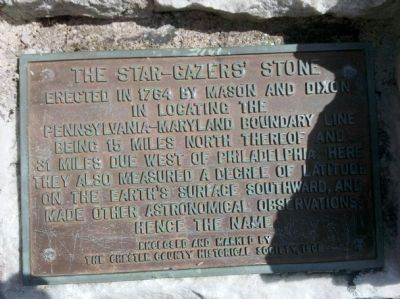 The Star Gazers' Stone Marker image. Click for full size.