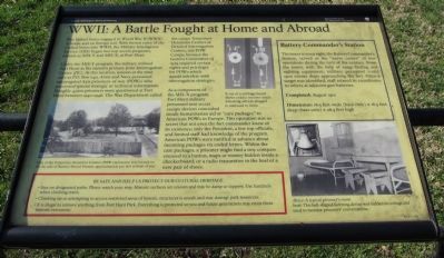 WW II: A Battle Fought at Home and Abroad Marker image. Click for full size.