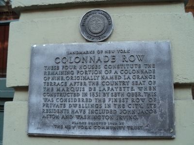Colonnade Row Marker image. Click for full size.