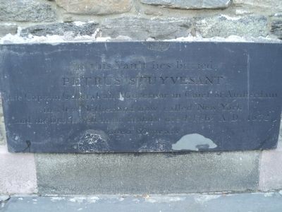 Petrus Stuyvesant Marker. Click for full size. Petrus Stuyvesant Marker image. Click for full size.