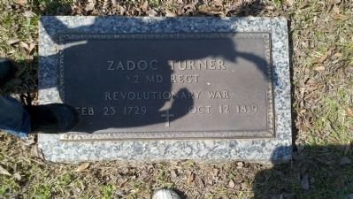 Zadoc Turner (1729-1819) grave marker at Sparta Cemetery image. Click for full size.