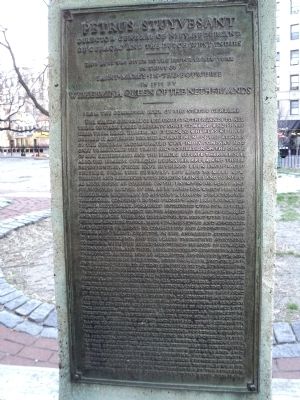 Petrus Stuyvesant Marker. Click for full size. Petrus Stuyvesant Marker image. Click for full size.