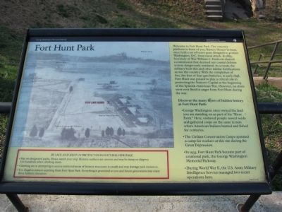 Fort Hunt Park Marker. Click for full size. Fort Hunt Park Marker image. Click for full size.