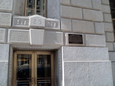Marker at 25 Broadway image. Click for full size.