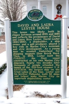 David and Laura Lester House Marker. Click for full size. David and Laura Lester House Marker image. Click for full size.