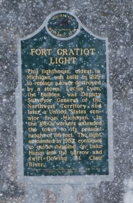 Fort Gratiot Light Marker image. Click for full size.