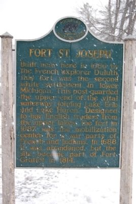 Fort St. Joseph Marker image. Click for full size.