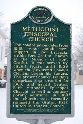 Methodist Episcopal Church Marker (Side A). Click for full size. Methodist Episcopal Church Marker (Side A) image. Click for full size.