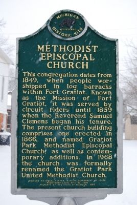 Methodist Episcopal Church Marker (Side A) image. Click for full size.