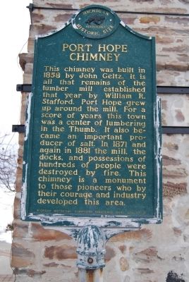 Port Hope Chimney Marker. Click for full size. Port Hope Chimney Marker image. Click for full size.
