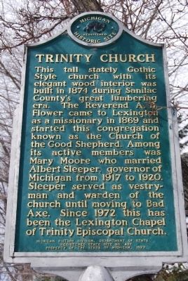 Trinity Church Marker. Click for full size. Trinity Church Marker image. Click for full size.