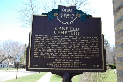 Canfield Cemetery Marker image. Click for full size.