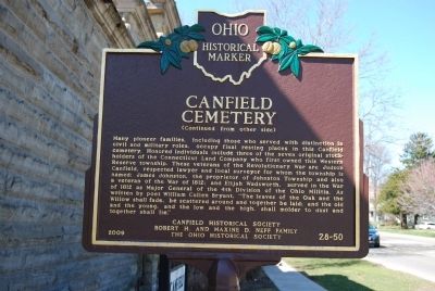 Canfield Cemetery Marker image. Click for full size.