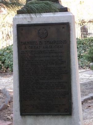 Daniel D. Tompkins Marker. Click for full size. Daniel D. Tompkins Marker image. Click for full size.