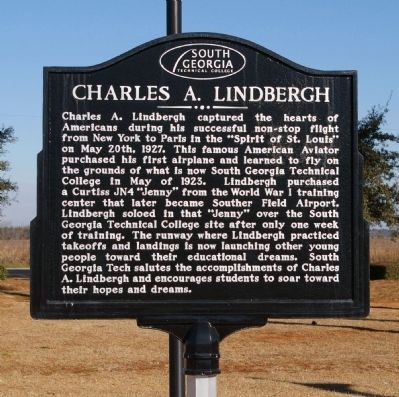 Charles A. Lindbergh Marker image. Click for full size.