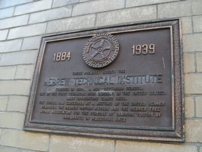 Hebrew Technical Institute Marker image. Click for full size.