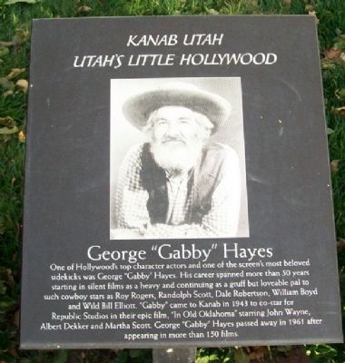 George "Gabby" Hayes Marker. Click for full size. George "Gabby" Hayes Marker image. Click for full size.
