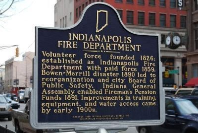 Indianapolis Fire Department Marker image. Click for full size.