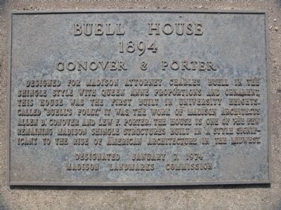 Buell House Marker. Click for full size. Buell House Marker image. Click for full size.