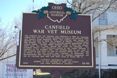 Canfield War Vet Museum Marker image. Click for full size.