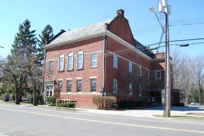 Canfield WPA Memorial Building and Marker. Click for full size. Canfield WPA Memorial Building and Marker image. Click for full size.