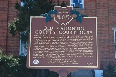 Old Mahoning County Courthouse Marker image. Click for full size.