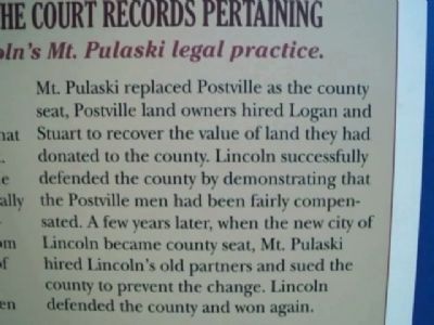 Lincoln's Law Practice Marker image. Click for full size.