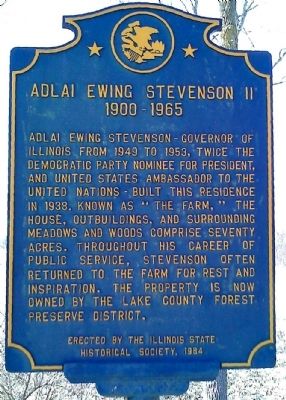 Adlai Ewing Stevenson II Marker image. Click for full size.