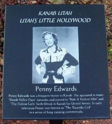 Penny Edwards Marker. Click for full size. Penny Edwards Marker image. Click for full size.