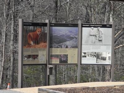 "Water" Marker (center) on display near entrance to the park camping area image. Click for full size.