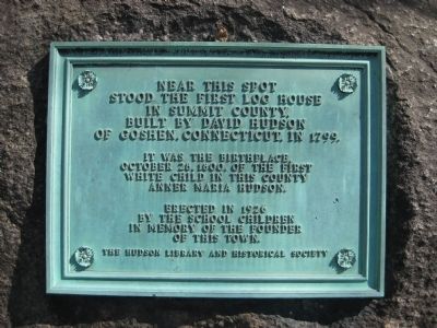 First Log House in Summit County Marker image. Click for full size.