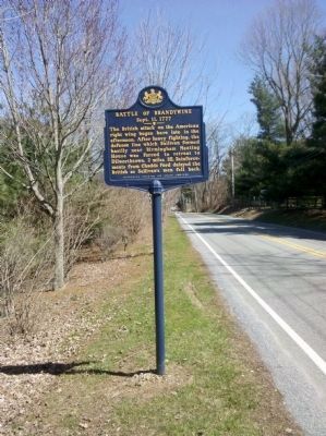 Battle of Brandywine Marker. Click for full size. Battle of Brandywine Marker image. Click for full size.