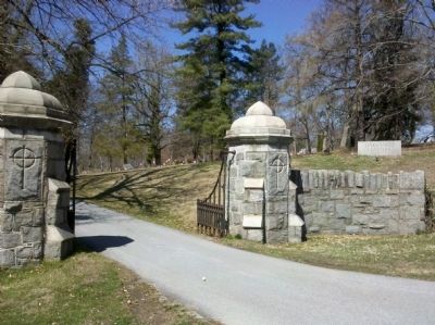This is the entrance into the cemetery where you can find this marker. Click for full size. This is the entrance into the cemetery where you can find this marker image. Click for full size.
